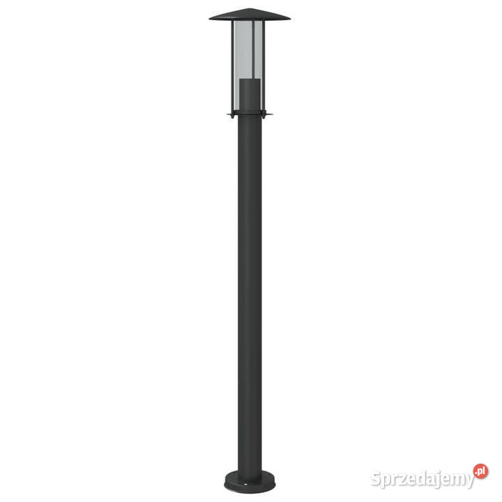 Lampy ogrodowe na słupku 3 czarne 100 stal Warszawa