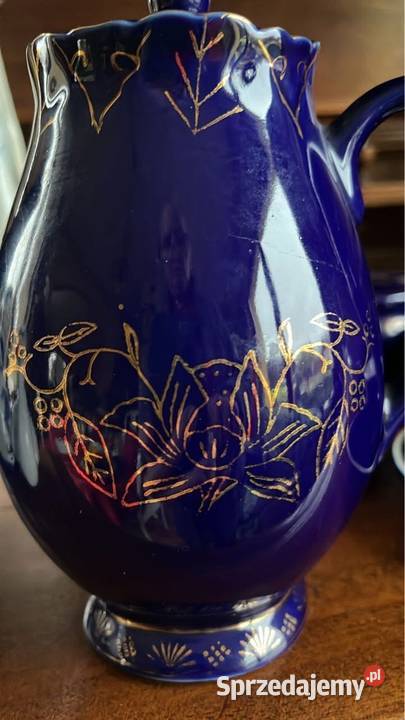 Kobaltowy serwis do kawy espresso D P R K Korea Gdańsk sprzedam