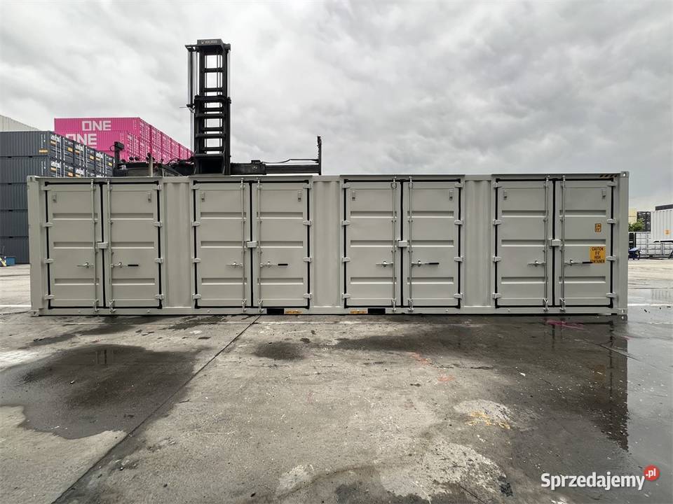 Kontener 40hc z bocznymi osobnymi 4 drzwiami śląskie