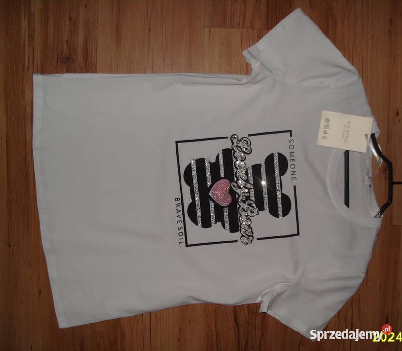TSHIRT miś cyrkonie Serduszko 3DNOWY r SM Rawicz