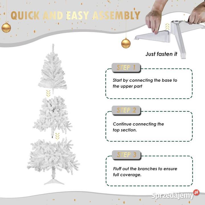 Choinka sztuczna CCLIFE 150 biała Jadowniki