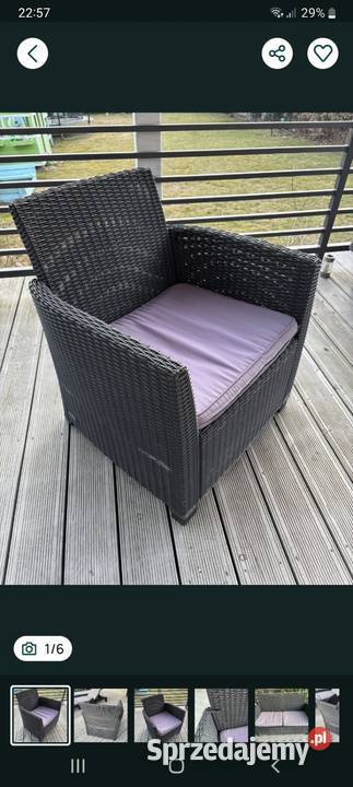 Sofa i fotel z techonratanu Zapewniam transport Kórnik