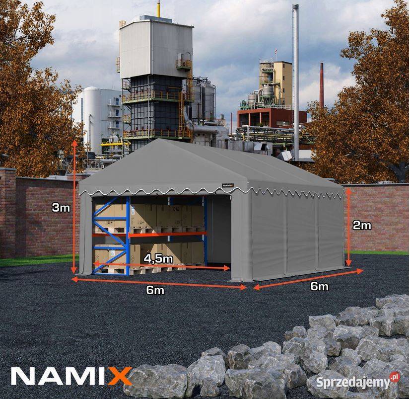Namiot BASIC 6x6 magazynowy handlowy garaż wiata Jabłonna