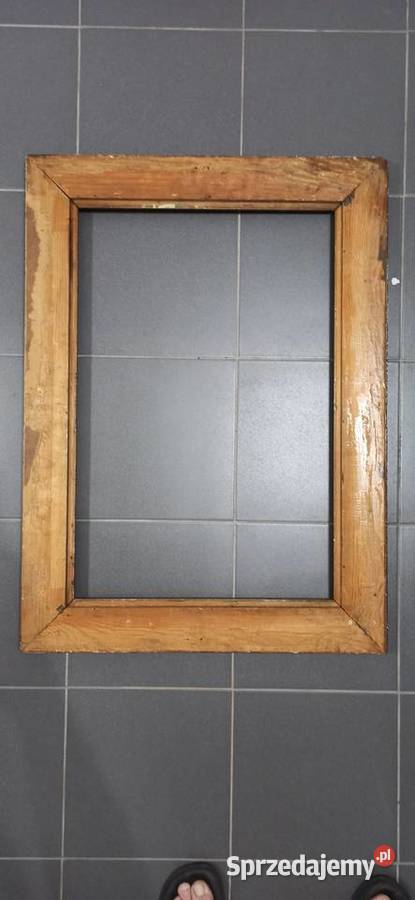 Rama obrazu stara drewniana 90x66 antyk Gostynin
