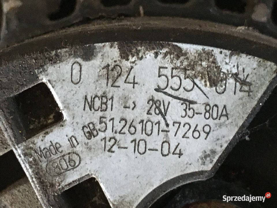 Alternator MAN 51261017269 Bosch 0124555014 ciężarowe Maszewo sprzedam
