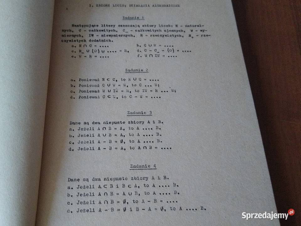 Zbiór ćwiczeń z matematyki skrypt Józef