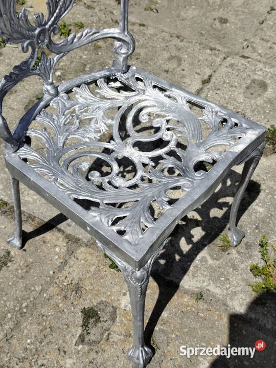 Piękny Aluminiowy Zestaw Ogrodowy Vintage Styl