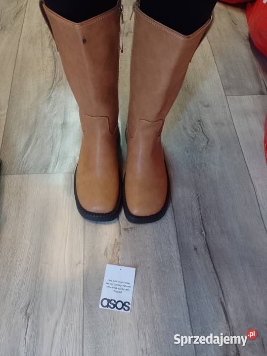 41 ASOS Design Brązowe kozaki z Londynu na Kozaki małopolskie Kraków