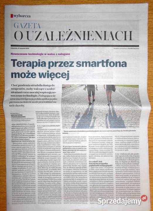 Gazeta o uzależnieniach Gazeta Wyborcza sprzedam