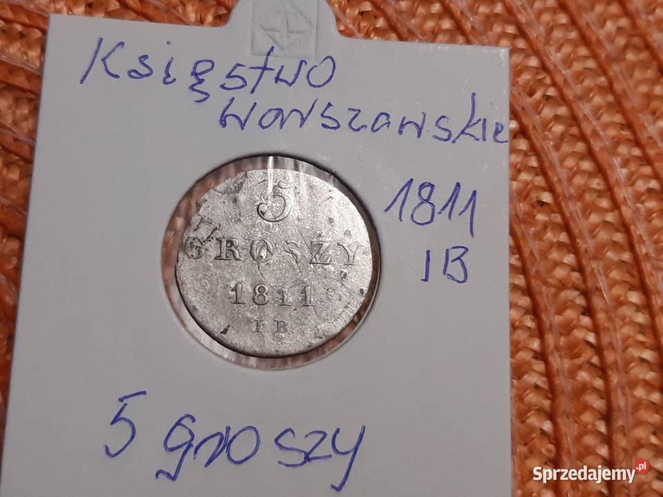 moneta srebrna Księstwa Warszawskiego z 1811r podlaskie Łomża sprzedam