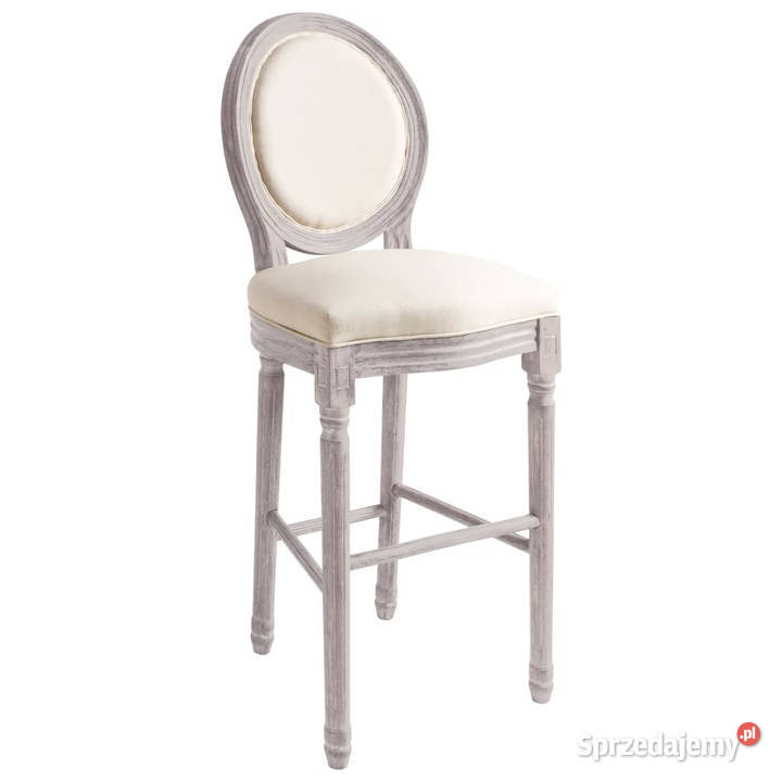 Stołki barowe 2 białe len WM245351 Warszawa