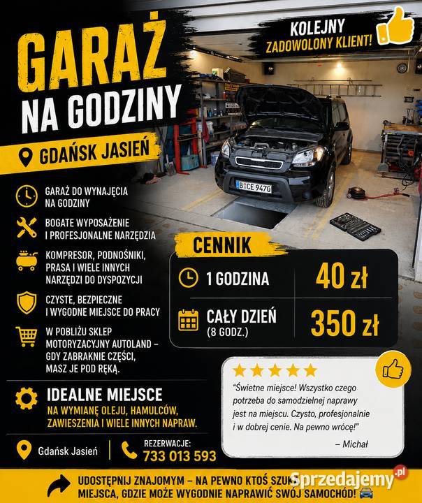 Garaz warsztat na godziny pomorskie Gdańsk