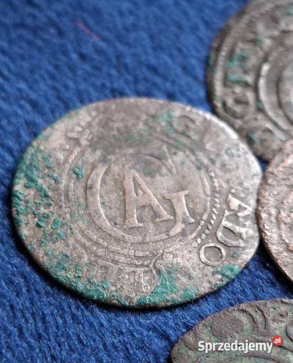 4 Szelągi dynastii Wazów srebro bilonowe Elbląg Wejherowo