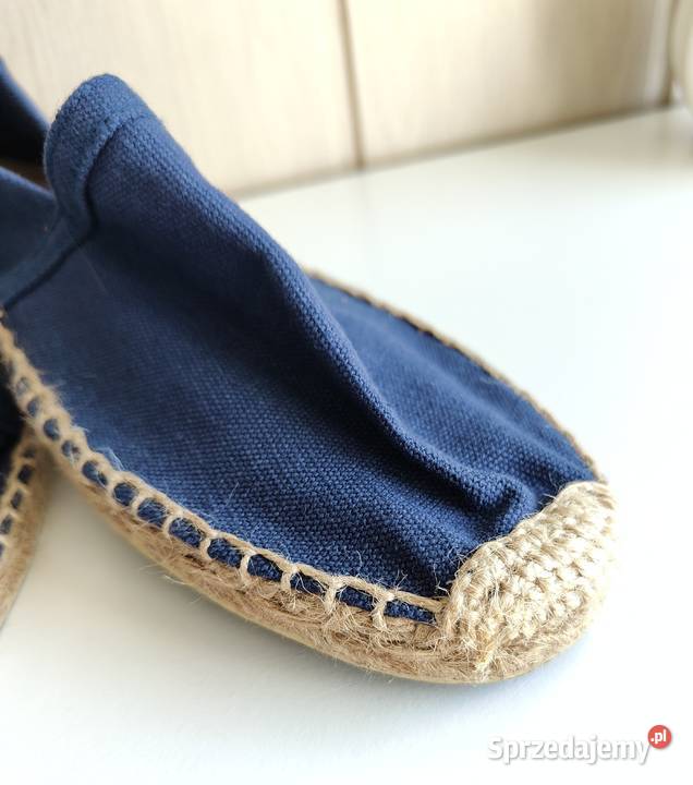 Granatowe espadryle wsuwane płócienne letnie 39 Szczecin