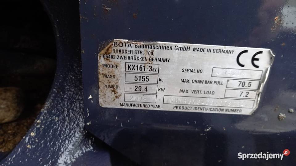 Kubota KX1613 koparka minikoparka gąsienicowa 52 pełny VAT sprzedam
