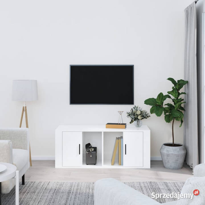 Szafka pod TV wysoki połysk biała 100x35x40 mazowieckie Warszawa sprzedam