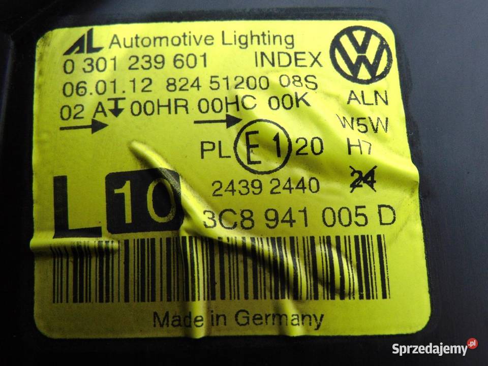 LAMPA LEWY PRZÓD VW PASSAT CC 3C8941005D