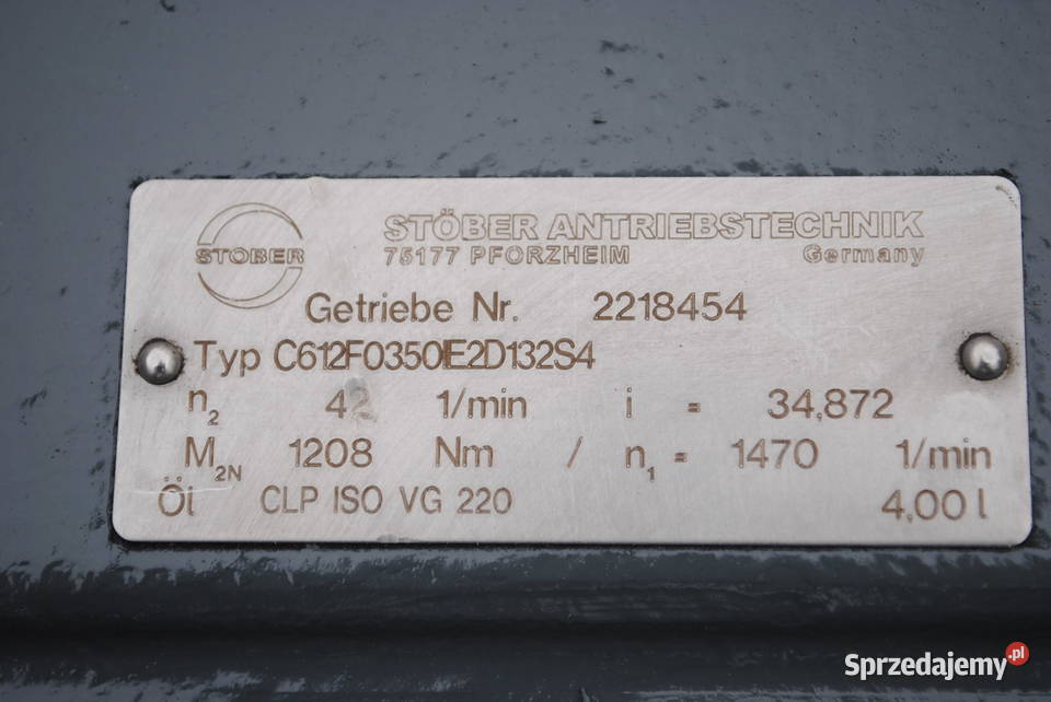 Motoreduktor kołnierzowy 55kw 42obrmin Firmy Pozostałe Kargowa