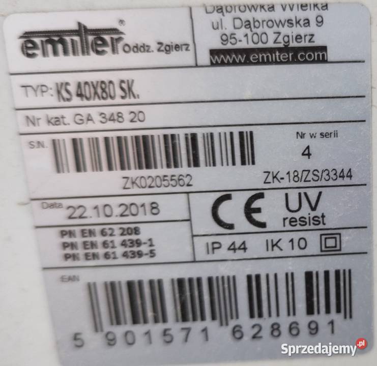 Rozdzielnica Szafka elektryczna na budowę Emiter Straszów