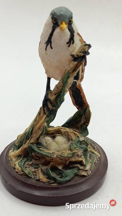 Figurka ceramika ptak wąsatka lubelskie Zamość