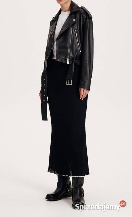 Skórzane RESERVED Premium Buty Botki Biker SKÓRA Półbuty Leszno