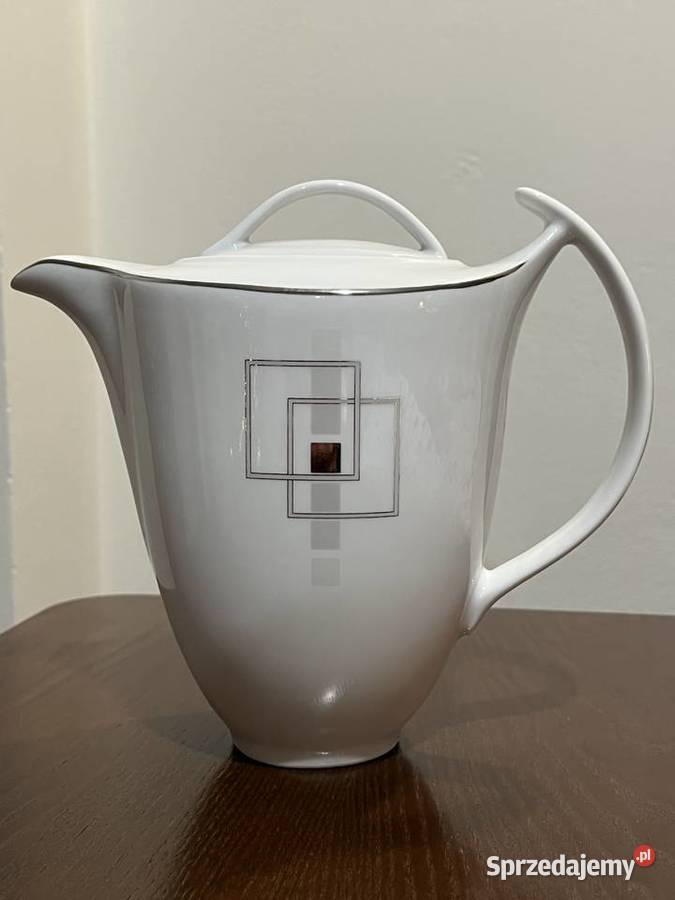 Serwis kawowy porcelana 27 elementów biały Albigowa