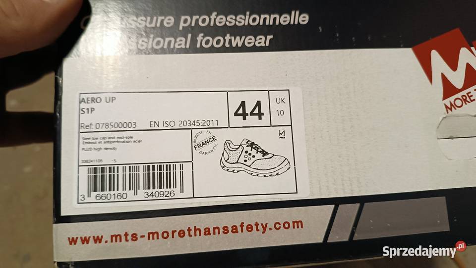 Buty robocze francuskie MTS aero up 44 Łużna