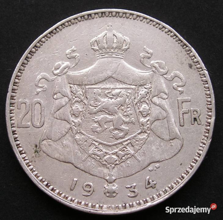 Belgia 20 franków 1934 król Albert der Belgen łódzkie Łódź