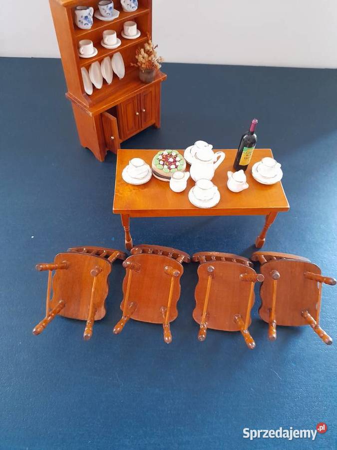 Mebelki do jadalni do domku lalek w skali 112 Bogatynia