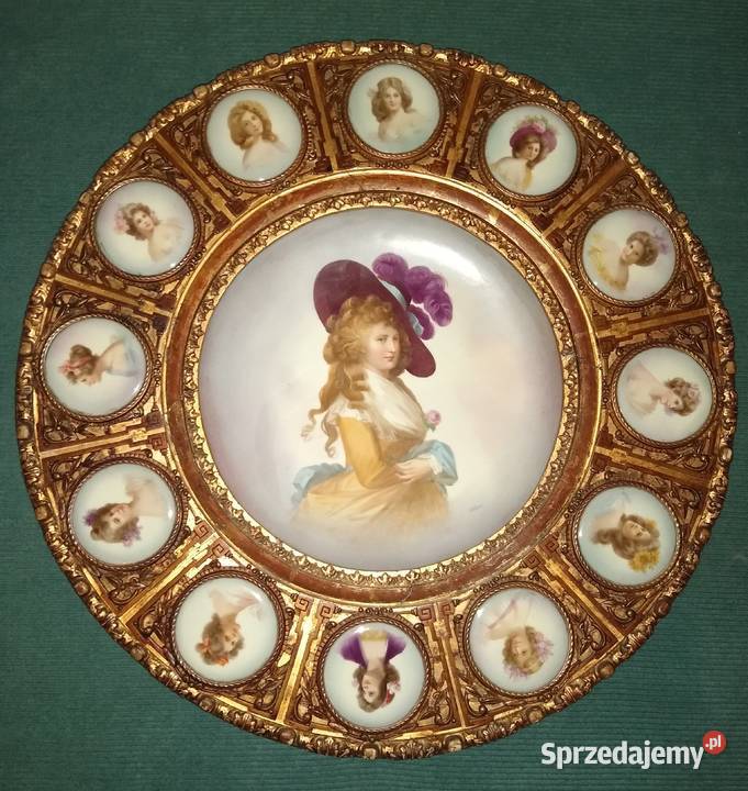 Talerz ozdobny przedwojenny porcelana Wiedeń Antyki Łódź sprzedam