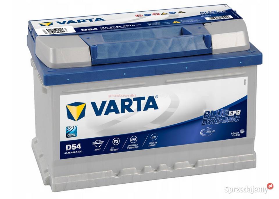 VARTA BLUE D54 P 65Ah 650A START STOP EFB 12V dolnośląskie Wrocław