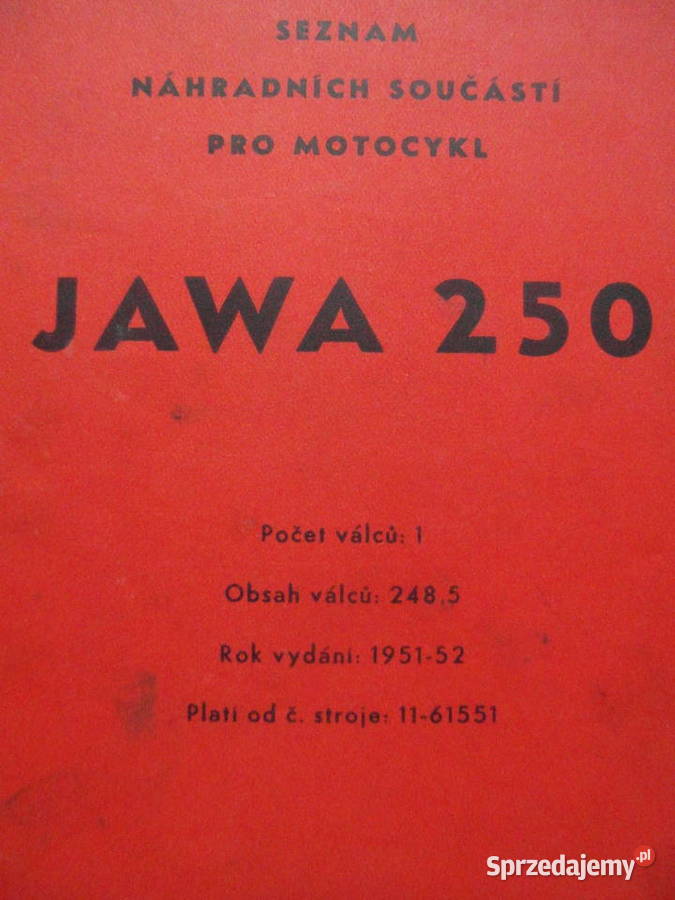 jawa PERAK katalog czesci perak 250 Poznań