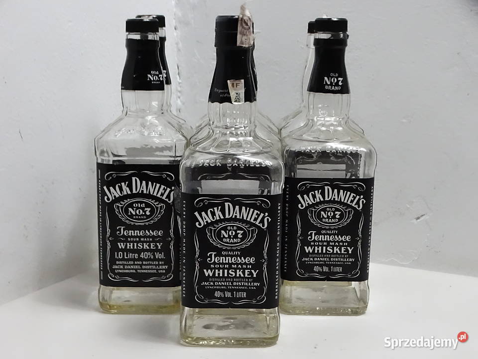 Puste Butelki Jack Daniels 1L Zestaw 7 Sztuk Old Biłgoraj