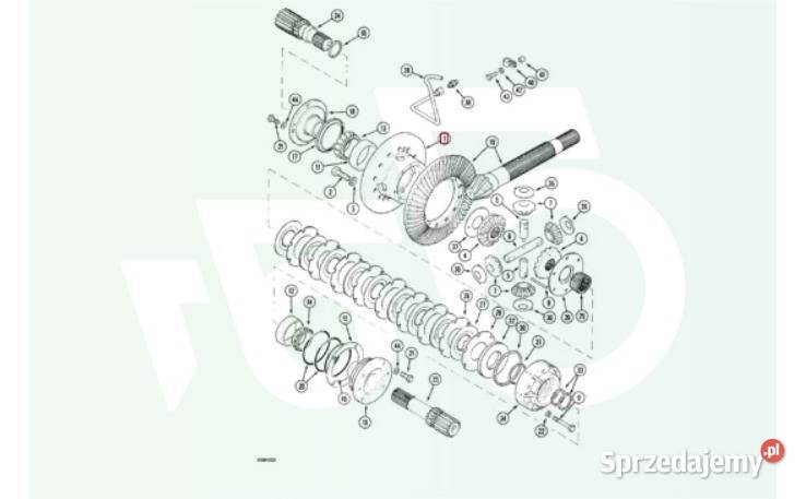 Mechanizm różnicowy 298932A1 Wałek ataku Koło