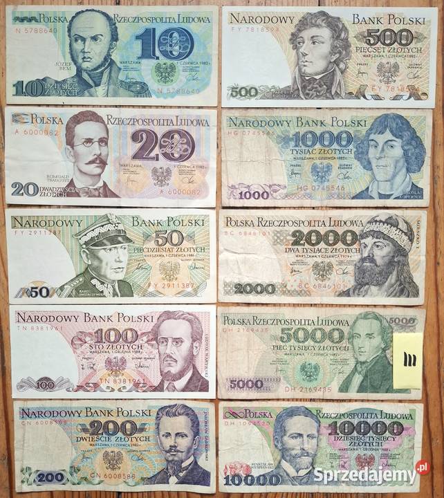 Zestaw Banknotów PRL III Gliwice