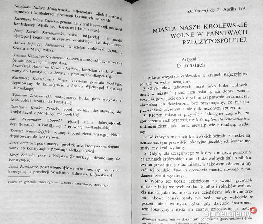 Konstytucja 3 Maja Dokumenty naszej tradycji lubelskie Chełm sprzedam