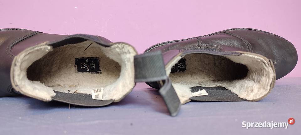 Zimowe skórzane sztyblety Jacson ocieplane Jasień