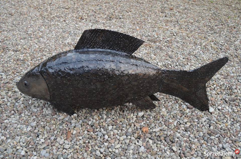 Ryba 85 cm karp lub tuńczyk  z metalu do oczka ogrodu