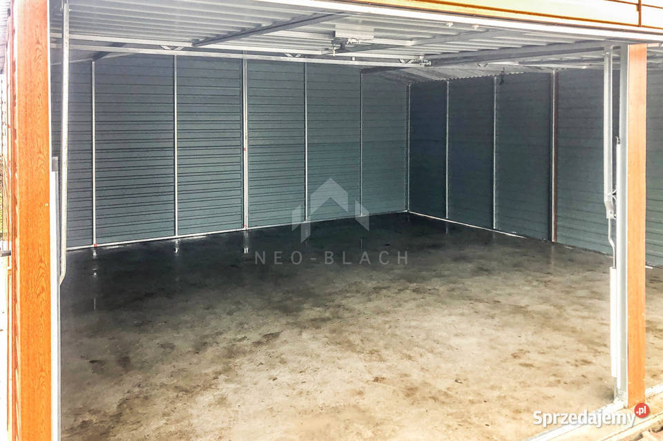 Garaż Blaszany 6x6m 2x Brama Uchylna Drzwi Wieliczka
