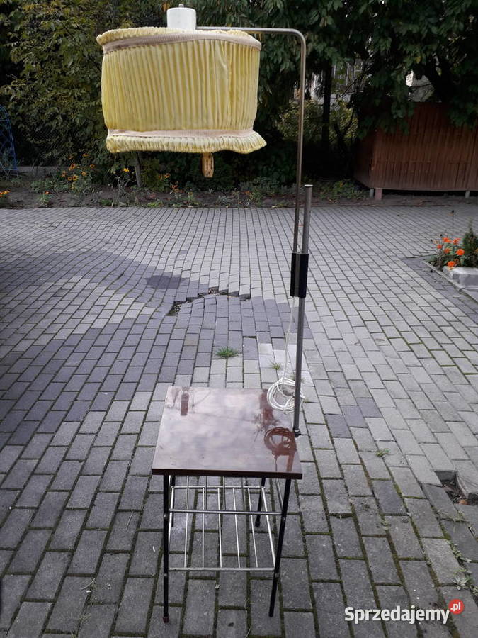 Stolik gazetnik wysoki połysk z lampą Warszawa sprzedam
