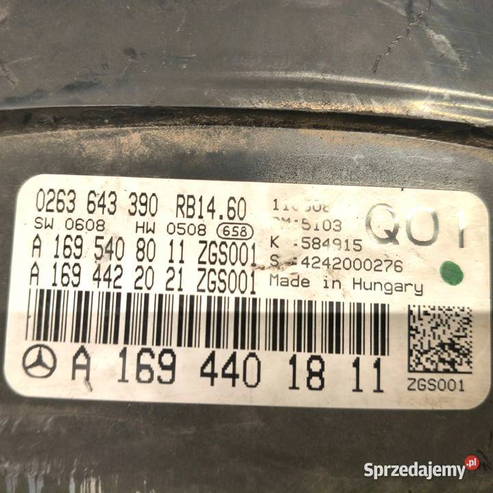 LICZNIK ZEGARY A1694401811 Mercedes W245 17 B