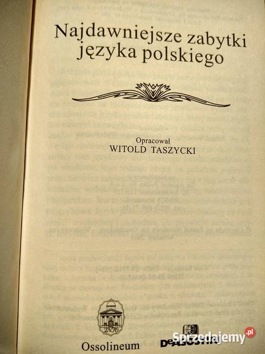 Najdawniejsze zabytki języka polskiego książka Warszawa