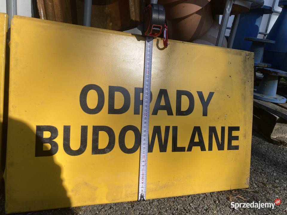 Znaki budowlane Tablice informacyjne Żółte Łazy
