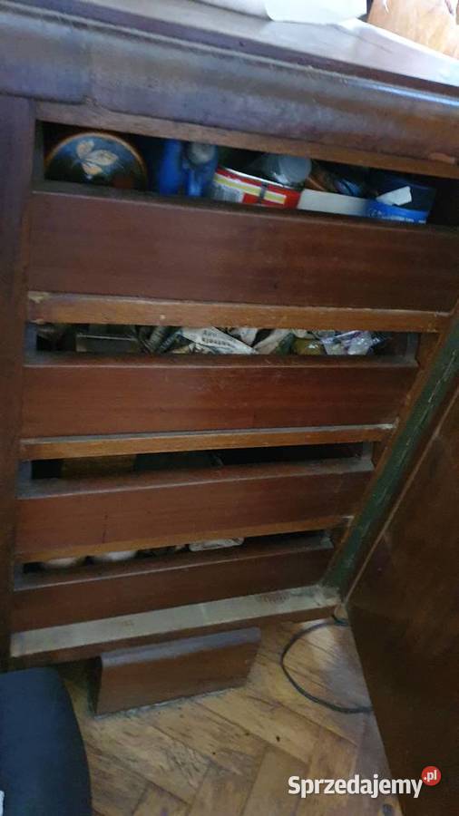 Komoda biurko duże z szufladą art Deco vintage