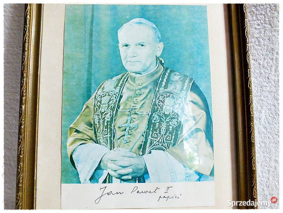 Stary Obraz Święty Jan Paweł II Papież Żary