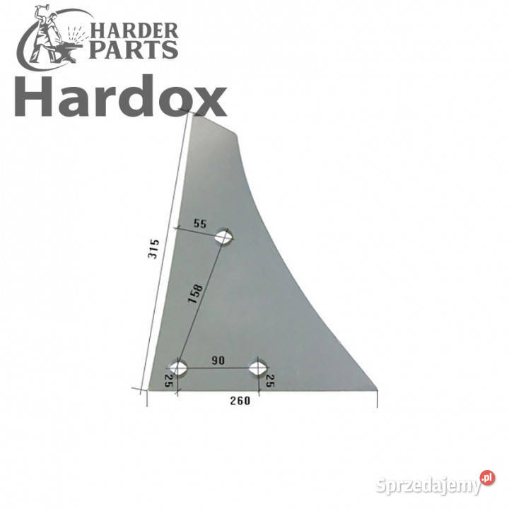 Pierś HARDOX 619128P 619170P części do pługa podlaskie