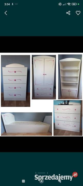 Pełen zestaw mebli młodzieżowych dziecięcych do