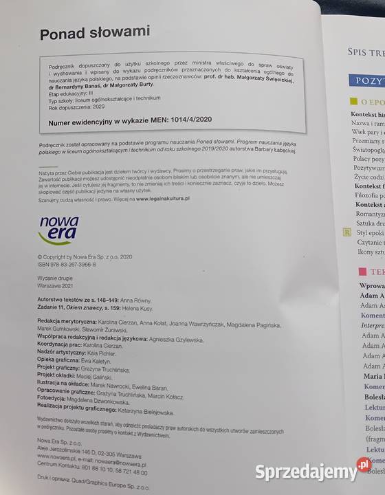 Ponad słowami 2 LO i technikum Zakr podst i