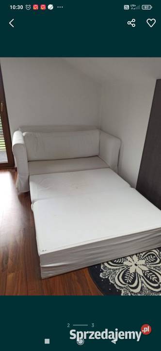 Sprzedam Biała sofa kanapa rozkładana ikea Piastów