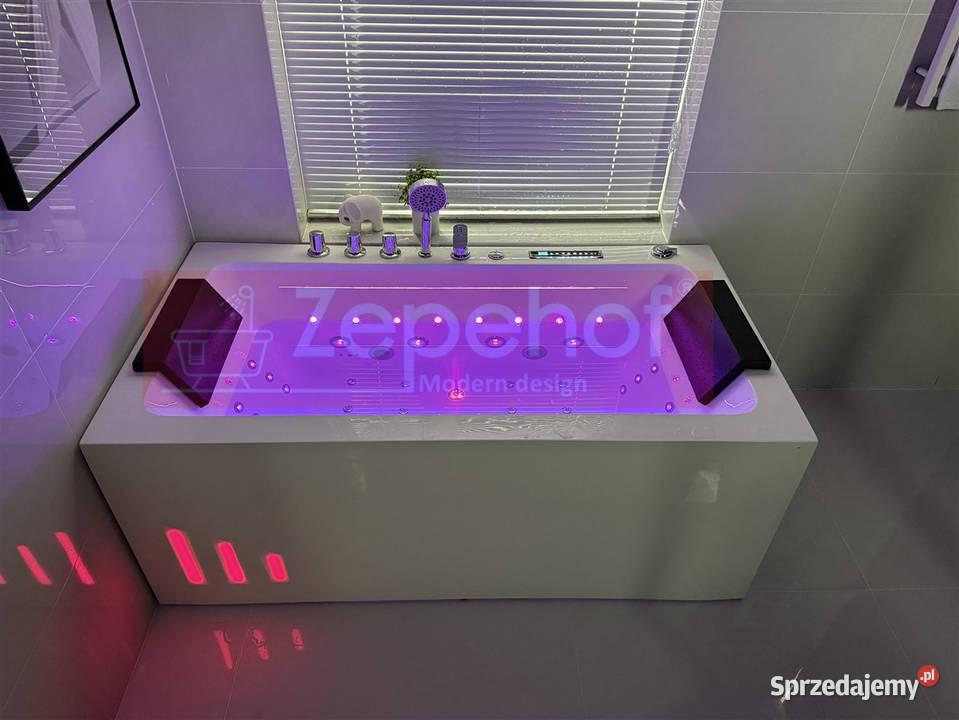 Wanna z hydromasażem LS4420 150cmx75cmx58 chromo Grabówka